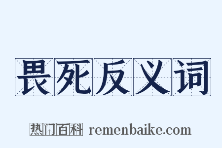 畏死反义词是什么意思的图片